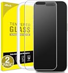JETech Protecteur d'écran Matte pour iPhone 15 Pro 6.1 pouces, anti-glace 9H Film en verre trempé, anti-empreinte, toucher lisse, installation facile, friendly cas, 2-Pack