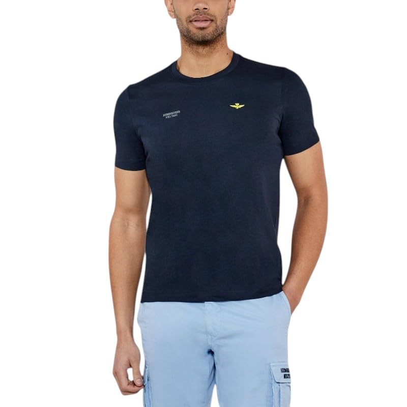 T-shirt Aeronautica Militare TS2429 pour homme en coton premium noir