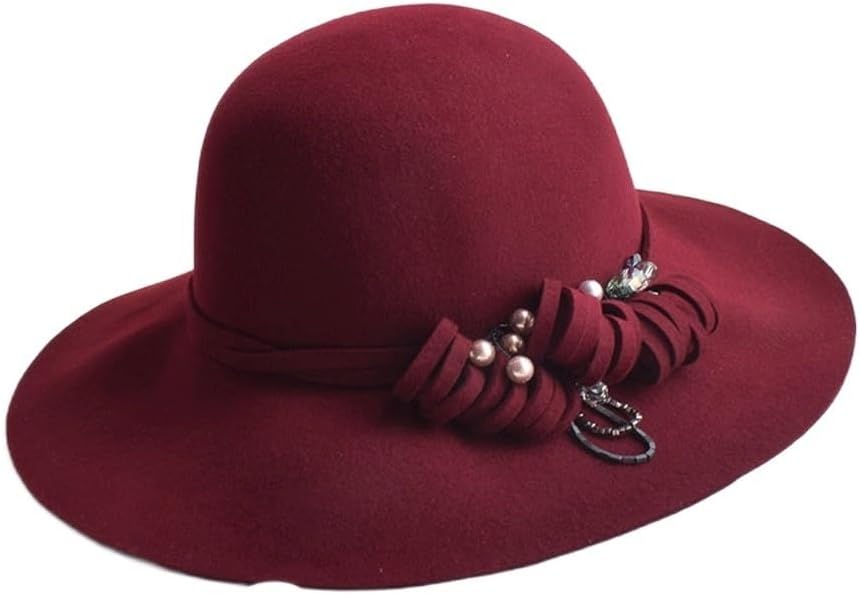 Women's Autumn and Winter Hats for Outings, Sunscreen Dome Sunshade, Felt