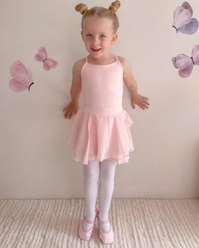 Stelle Ballet Shoes for Girls Glitter | Metallic Faux Leather Ballet Slippers Dance Shoes for Toddler/Little/Big Kids(Pink Glitter,12ML)