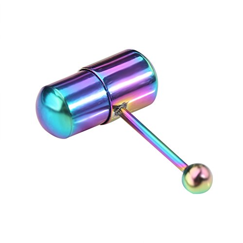 Tongue Ring, Stainless Steel Stud Body Piercing Jewelry Stainless Steel Tongue Ring, Vibrating Tongue/Belly Button Ring for Women Girl(Color tongue nails (#20))