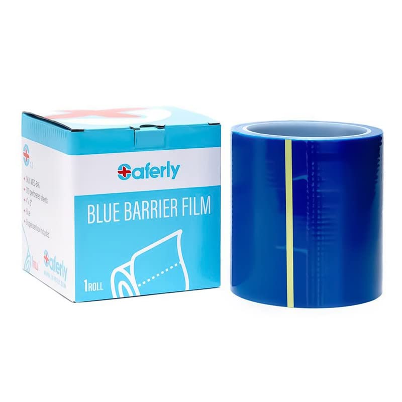 Saferly Blue Clear Barrier Film for Tattoo Equipment...