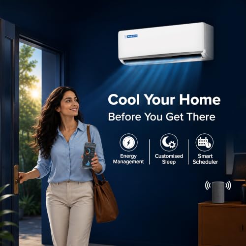 Image of Blue Star 1.5 Ton 3 Star,New Star Rated, Wi-Fi Smart Inverter Split AC (Copper, 5 in 1 Convertible Cooling, AI Pro+, DigiQ Hepta Sensor, Blue Fins,Turbo Cool,Blue Fins (IC318ZXUS, White)