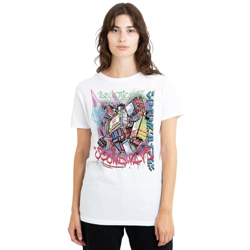 T-Shirt Transformers Femme Blanc Coton Street Style Soundwave
