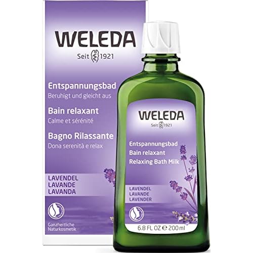 WELEDA Bio Lavendel Entspannungsbad, Naturkosmetik Gesundheitsbad mit echtem Lavendelöl zur Beruhigung der Sinne und für guten Schlaf (1 x 200 ml)