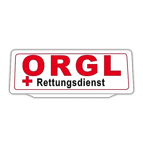Signalisation rétroréfléchissante ORGL Rettungsdienst avec clip pour pare-soleil auto