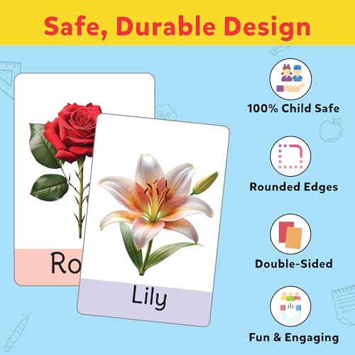 Image of Flash Cards for 3 Year Old | 72 Double Side Card with 120+ Pictures | Learning & Education Toy for Girls & Boys | Learn 14 Primary Topics | Flash Cards for 3+ Year Old to Up