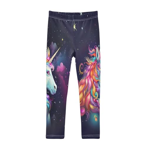 Toddler Girls Leggings Printed Yoga Pants Leggings Colorful Hair Unicorn for Kids