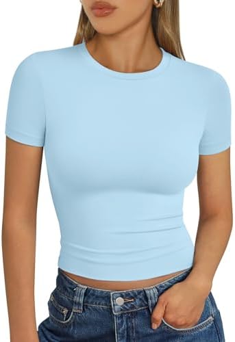 Trendy Queen Womens Short Sleeve T Shirt Basic Summer Top