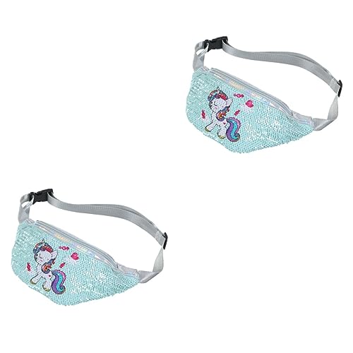 PACKOVE 2 Pçs Cinto Pu Unicórnio Estudante Bolsa De Viagem Esportiva Infantil Moda Cartoon - Ombro D