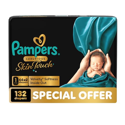 Pampers Luxurious Skin Touch Premium Diapers 2-5kg Size 1 132 for Newborns