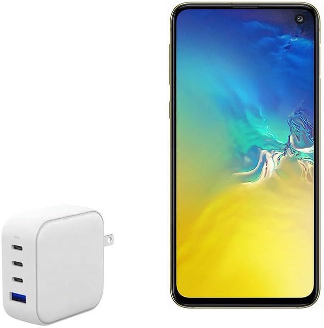 BoxWave Charger Compatible with Samsung Galaxy S10e - PD miniCube (100W), 100W 3 PD Port Wall Charger International - Winter White