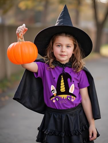 Image of Mrocioa Toddler Boy Girl Pumpkin Face Halloween T-Shirt Short Sleeve Tops
