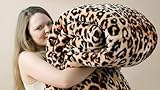 Hiyoko King Size Heavy Korean Mink Blanket - 11.9 lbs Leopard Print, 2Ply Thick San Marcos Fuzzy Fleece Mexican Blankets, 85' x 95' - Christmas Gift and New Year Gifts Blanket