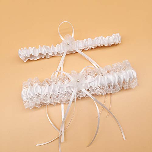 Wedding Bridal Legs Garter Set Toss Garters Keepsake Garter Lace Belt White #TOP4