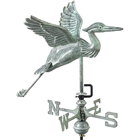 Good Directions Blue Heron Weathervane with Mount Cover
