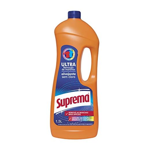 Suprema Alvejante Sem Cloro 1.5L Remoção De Manchas/Roupas Coloridas