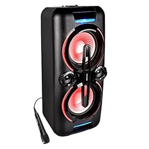 MEDION P61800 Party Soundsystem (Partylautsprecher, Karaoke, Akku, UKW Radio, Bluetooth 5.0, Kompaktanlage, 2X 240 Watt…