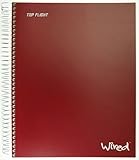 Top Flight Wired 5-Subject Wirebound Notebook with 8 Pockets, 160 Sheets, College Rule, 11 x 8.875 Inches, 1 Notebook, Cover May Vary (33182)