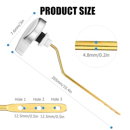 Image of Compatible with TOTO Toilet Handle Replacement Parts Kit, Universal THU068#CP Trip Lvr for St743S Side Mount Toilet Flush Tank Lever Handle for TOTO Kohler Toilet Tank, 1-Pack Brushed Silver