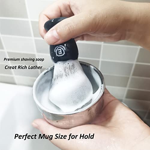 3pcs Shaving Brush Set by Echolly-Premium Mens Shaving Brush,Stainless Steel Stand and Bowl-Traditional Wet Shaving Kit-Best Shaving Gifts for Men,Boyfriends,Fathers - Image 6