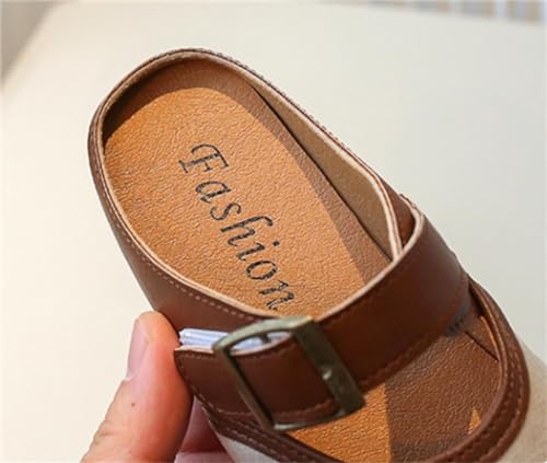 Little Kids Boys Girls Outdoor Non Slip Buckle Sandals Cute Round Toe Slippers3