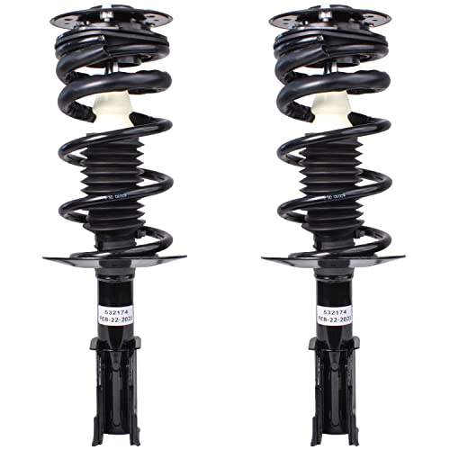 Image of Detroit Axle - 8pc Front End Suspension Kit for 99-05 Chevy Cavalier Pontiac Sunfire, 2 Lower Control Arms w /Ball Joints 2 Struts 2 Tie Rods 2 Sway Bars 1999 2000 2001 2002 2003 2004 2005 Replacement