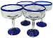 Mexican Hand Blown Glass - Set of 4 Hand Blown Margarita Glasses (16 oz)
