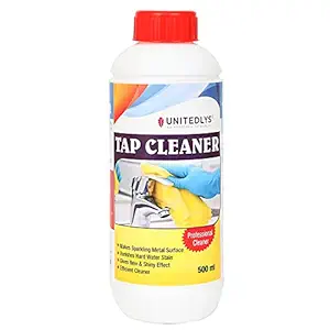 Unitedlys Faucet & Tap Cleaner For Bathroom Fittings - Eco-Friendly Stainless Steel Bathroom Tap Cleaner And Shiner For Sparkling Fixtures| Tap Stain Remover for Tough Stains & Grime 500 ml