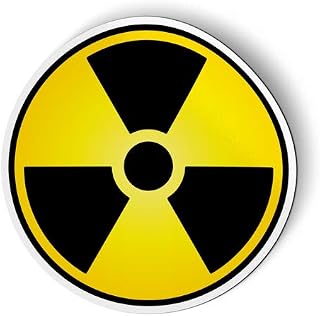 Nuclear Danger Circle Radiation - Flexible Magnet for Fridge, Locker - 3"