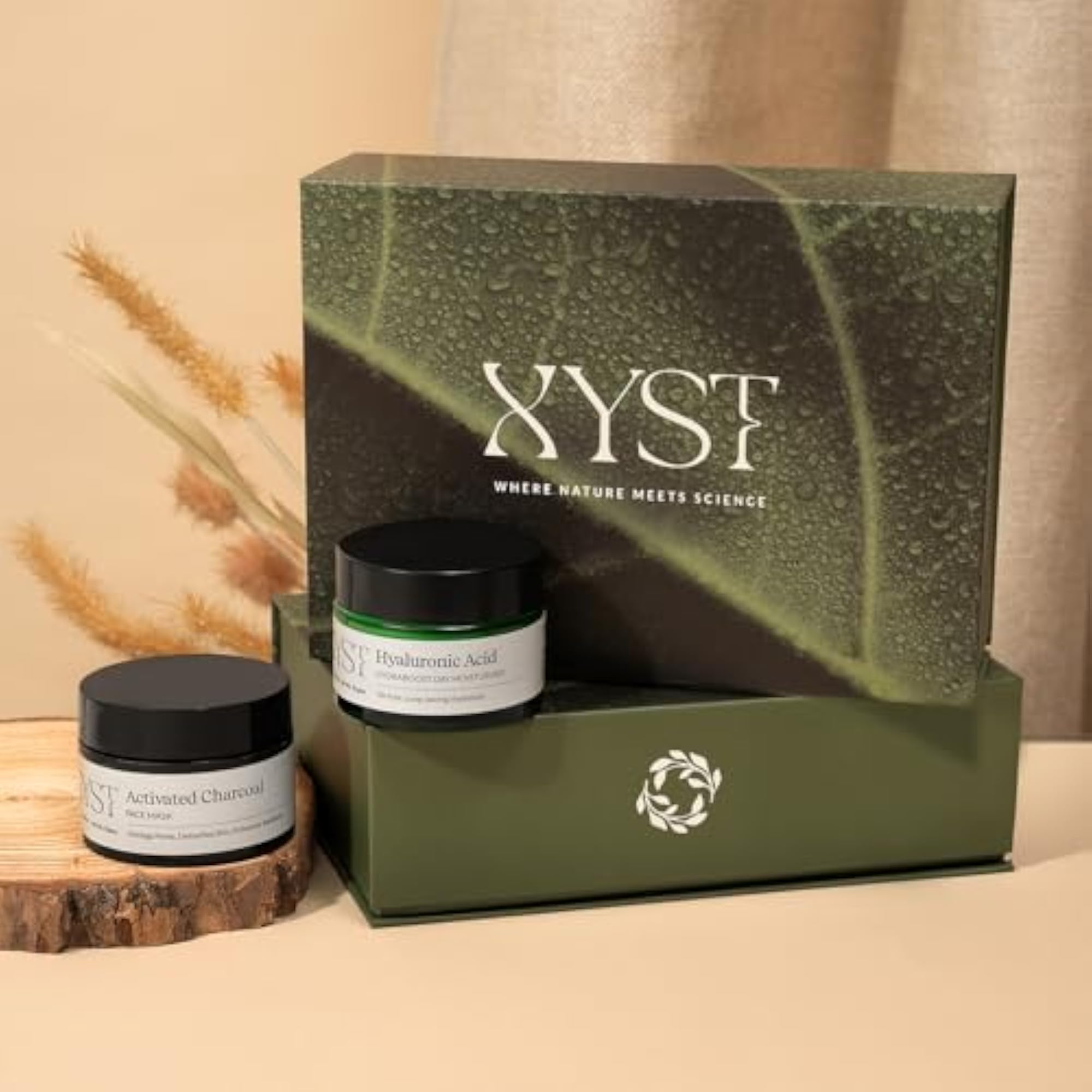 Detox & Hydrate Skincare Gift Set, Activated Charcoal & Hyaluronic Acid