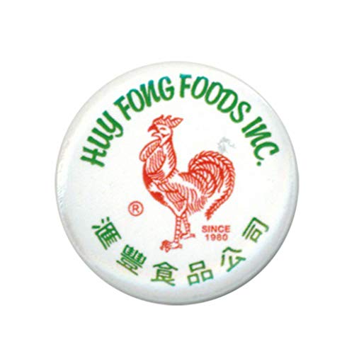 Hot Properties Huy Fong Foods Inc. Sriracha 1.25 Inch White Botón