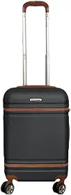 Mala de Viagem de Bordo P/ 10kg em Abs com Rodinhas 360º Removíveis e Leve - Padrão Anac - Qualis (Preto MB001)