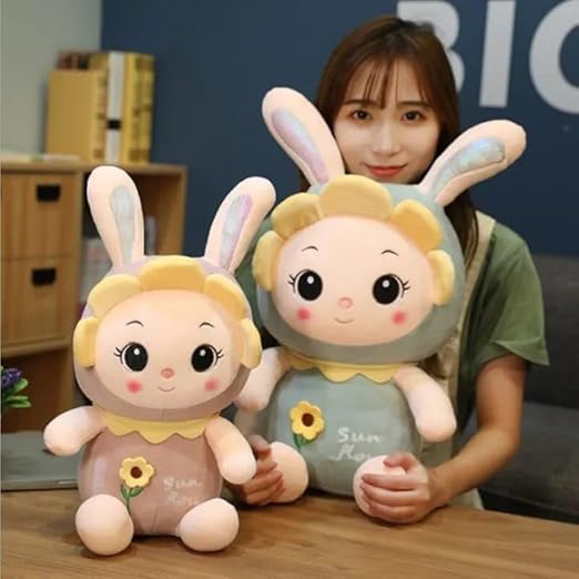 Image of ZEXSAZONE Toy Cute I Soft Sunflower Doll Colored Huggable Bear |35 cm | Plushie Soft Toys for Kids | Plush Soft Toys for Baby Boys and Girls Kids - Teddy | Best Valentine Gift (Green 1)