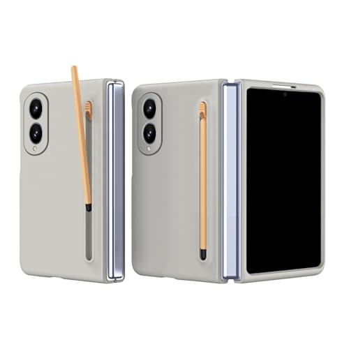 Coque Samsung Z Fold 8 Wide gris clair avec porte-stylet et protection écran
