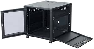 Amazon.com: Steel Mobile Rack Mount Communications Cabinet (10U ...