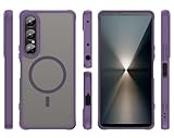Elubugod Compatible with Sony Xperia 1 VII Case Cover,Compatible with MagSafe,Anti-Fall,Compatible with Sony Xperia 1 VII 2025 XQ-FS54 Cell Protective Phone Case Purple