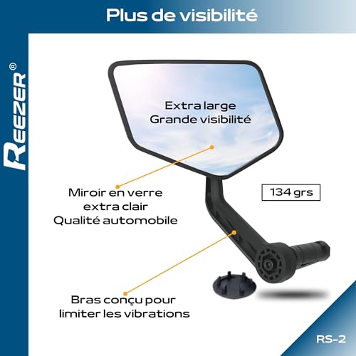 REEZER RS2 - Retroviseur velo et trottinette electrique - bout de guidon 15-20 mm - PAIRE – vue 2