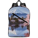 Mochila versátil, Mount Fuji Cherry Blossom Trees Print Laptop Mochila de viagem Mochila confortável mochila de ombro duplo, estilo, tamanho único, mochilas de viagem