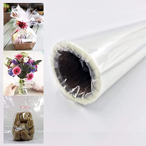 Clear Cellophane Gift Wrap (30" x 100 ft) - Premium Quality, Ideal for Birthdays, Weddings, Anniversaries - 1 Roll - Thumbnail 2