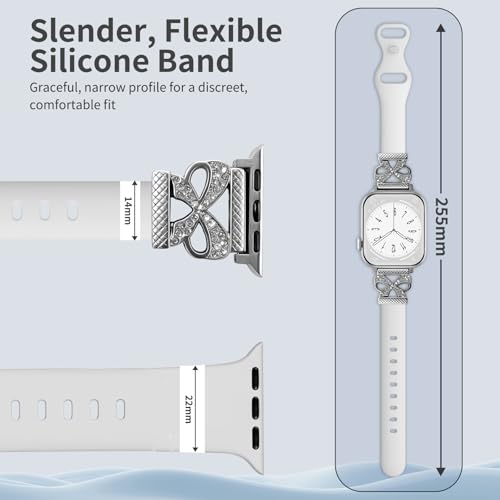 Bracelet silicone fin pour Apple Watch - Solution extensible anti-irritation à nœud - 4