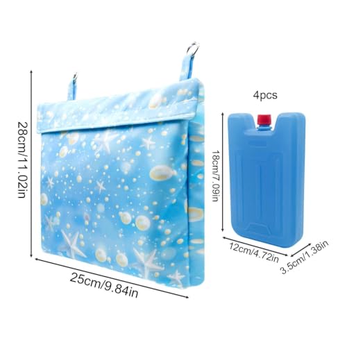 Esterilla refrescante para hurones y conejos con pack de gel congelable recargable 6