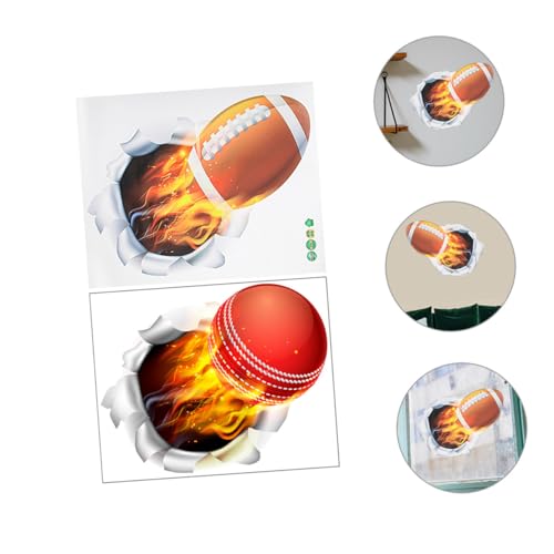 Vinilos deportivos 3D adhesivos para pared 2 piezas miniatura 7