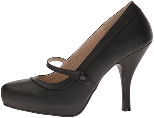 Pleaser Pink Label Women's Pinup01/Bpu Platform Pump, Black Faux Leather, 15 M US | Image 7