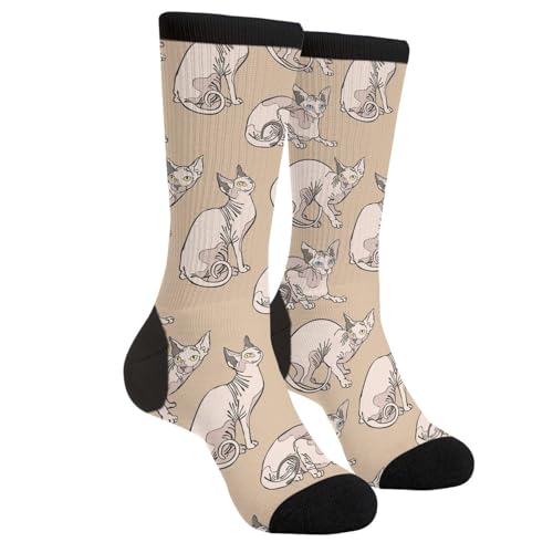 Jiekenmo Naked Sphynx Sphinx Cat Hairless Fuzzy Casual Unisex Novelty