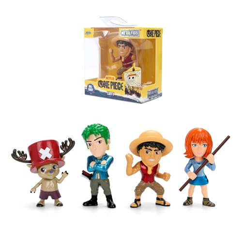 Jada One Piece 9385373300W01 - Figura de metal, 6,5 cm, 1 pieza aleatoria (4 modelos de personajes de anime) en caja con ventana para niños a partir de 8 años