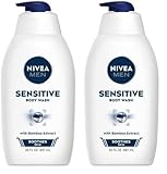 Nivea Men Sensitive Body Wash for Sensitive Skin with Bamboo Extract, 30 Fl Oz Bottle (Pack of 2)
