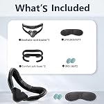 Hanpusen VR Face Pad for Oculus Q-uest 2 Accessories, 6-in-1 Set Facial Interface Bracket Face Cushion Cover, with 2pcs Sweat Proof Leather Foam Replacement, Lens Cover, Nose Pad, Shakes Stick Caps