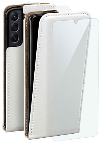 Étui pour Samsung S22 Plus moex blanc en cuir synthétique avec film