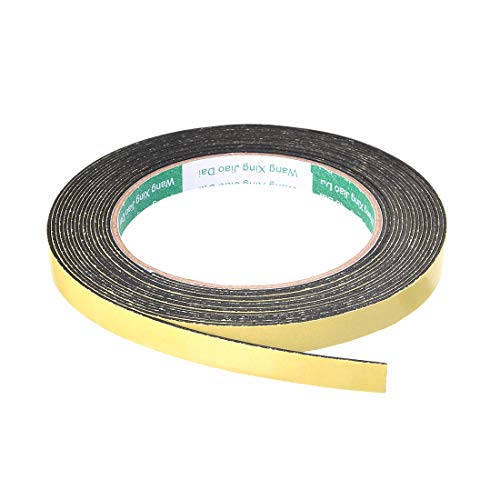 sourcing map Sealing Foam Tape 10mm Wide 1mm Thick 5m/16.4ft Long, Self Adhesive Weather Strip for Window Door Insulation
